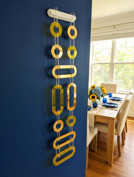 שרשרת מודולרית מוזהבת צרה