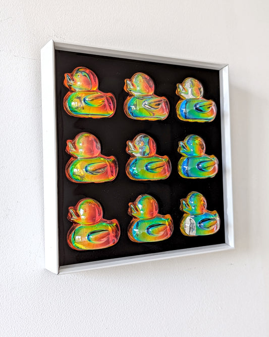 להקת ברווזים הולוגרפי - כחול כתום