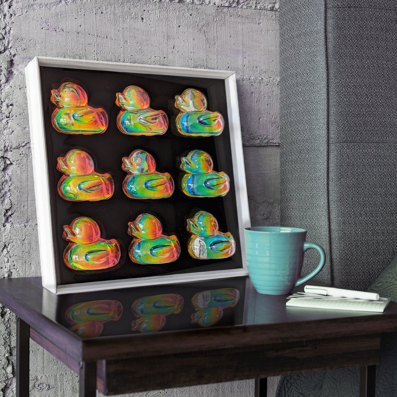 להקת ברווזים הולוגרפי - כחול כתום