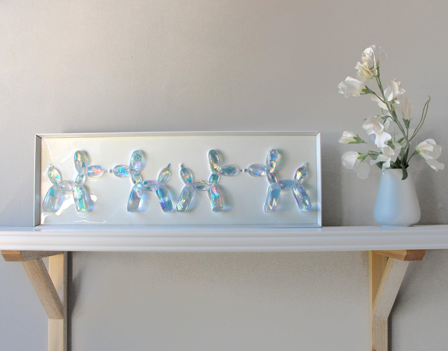 Diamond Effect Balloon Dogs Wall art - Talush Art