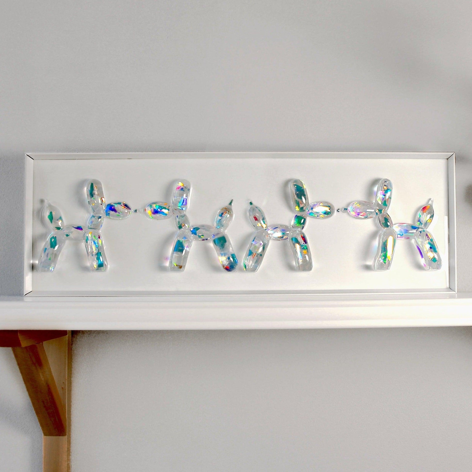 Diamond Effect Balloon Dogs Wall art - Talush Art