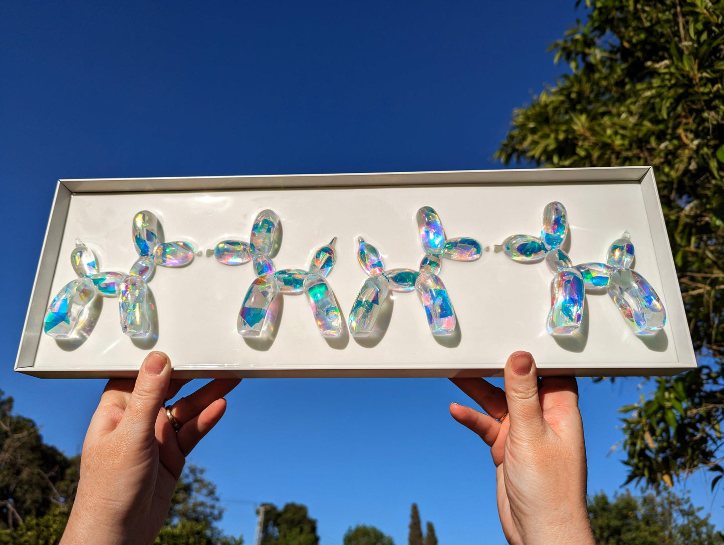 Diamond Effect Balloon Dogs Wall art - Talush Art