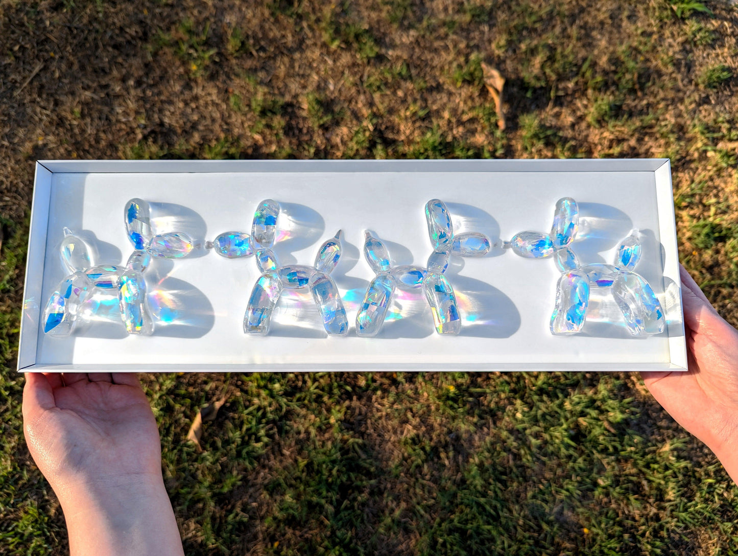 Diamond Effect Balloon Dogs Wall art - Talush Art