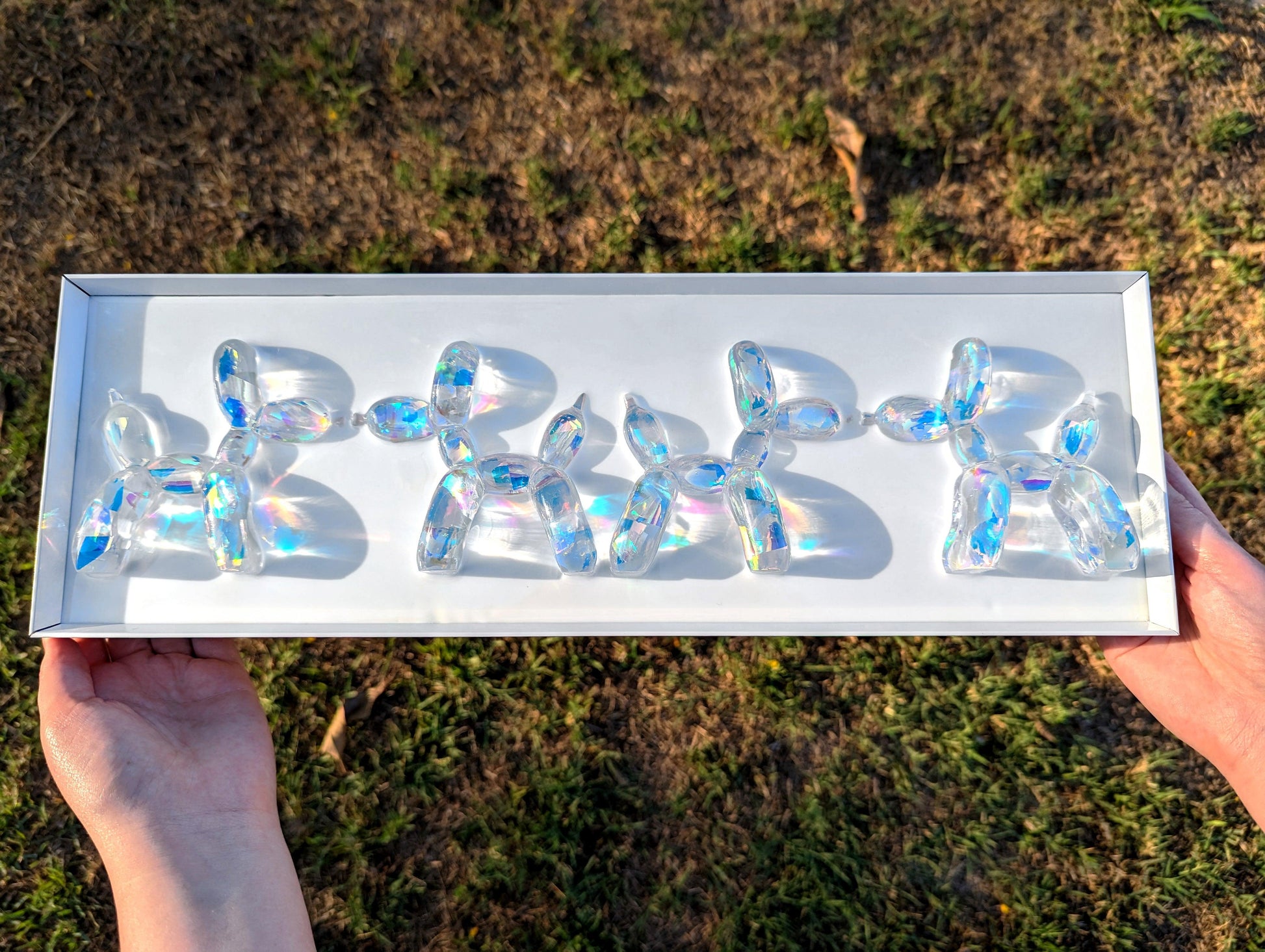 Diamond Effect Balloon Dogs Wall art - Talush Art