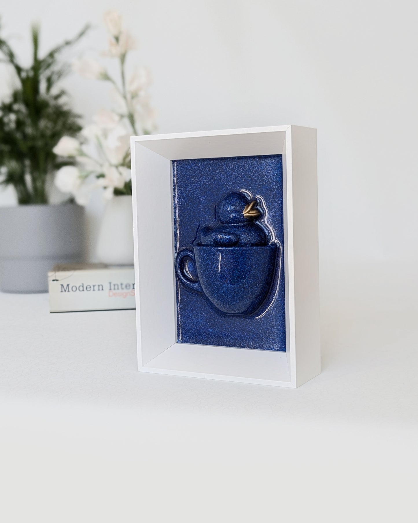 ברווז בכוס - כחול מנצנץ