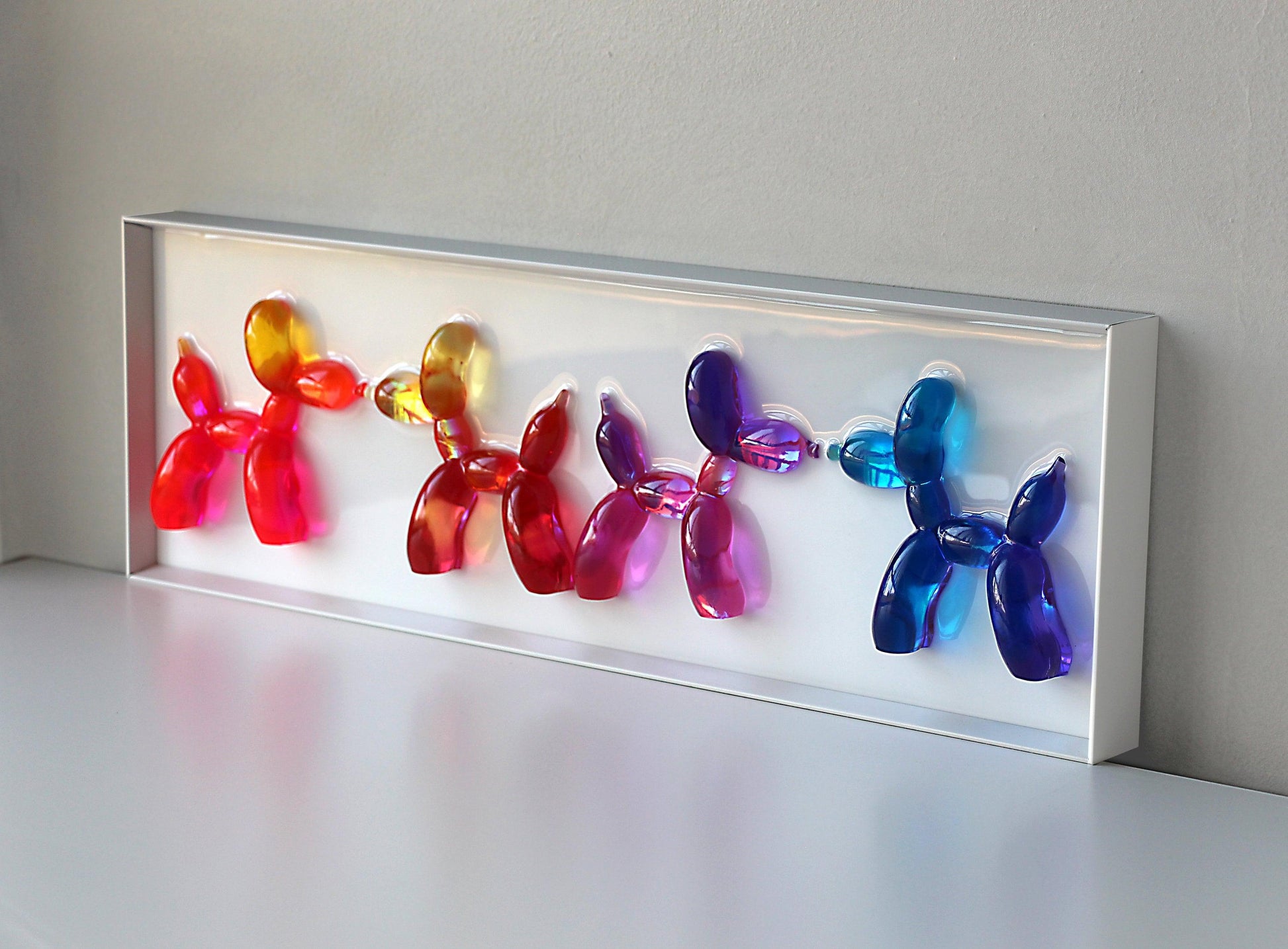 Wall Hanging Art of Colorful Balloon Dogs - Talush Art