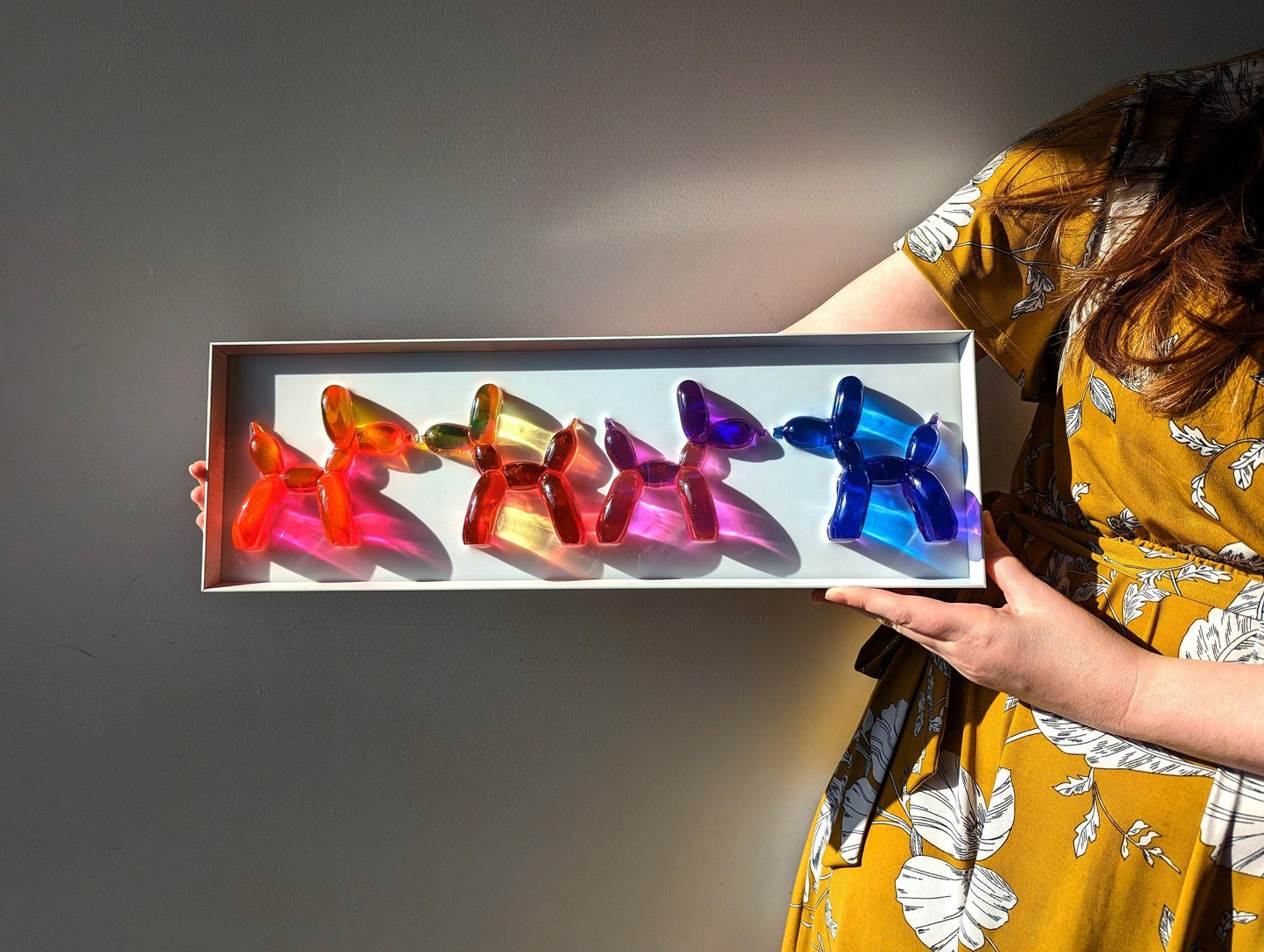 Wall Hanging Art of Colorful Balloon Dogs - Talush Art