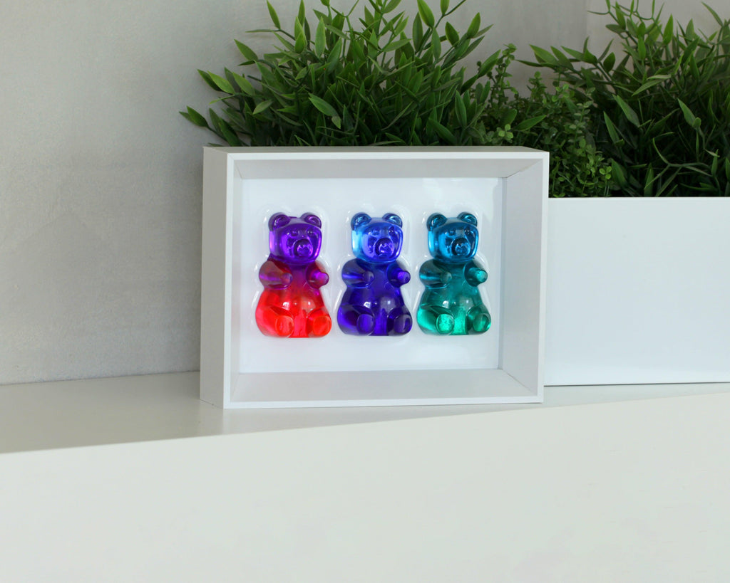 Three Gummy Bears Wall Hanging Pop Art - Talush Art