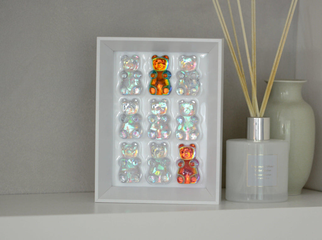 Wall Decor of Diamond-like Effect Gummy Bears - Talush Art