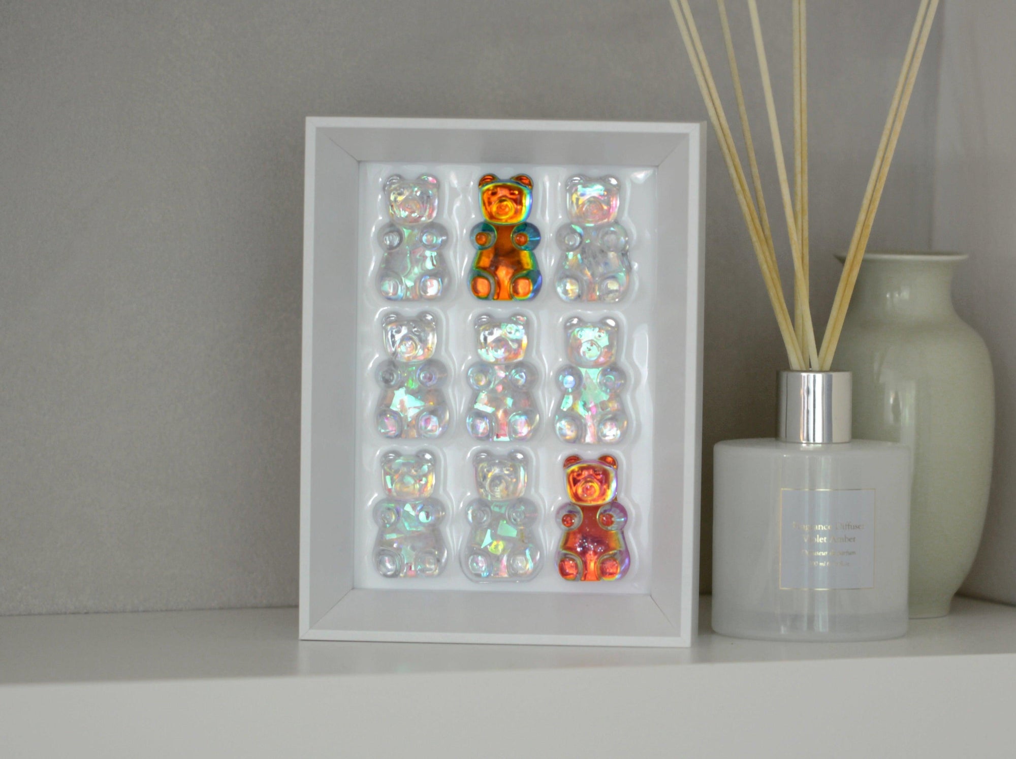 Wall Decor of Diamond-like Effect Gummy Bears - Talush Art