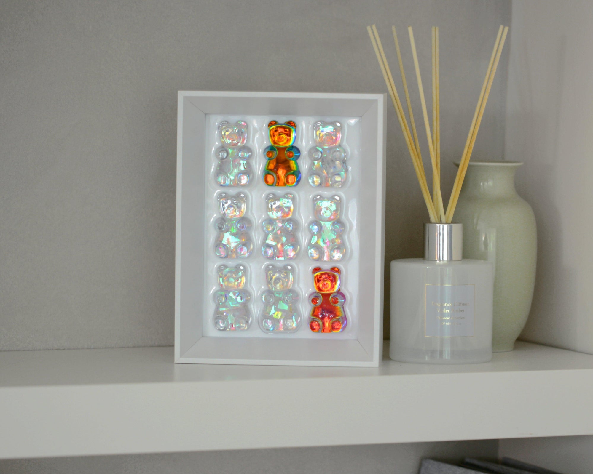Wall Decor of Diamond-like Effect Gummy Bears - Talush Art