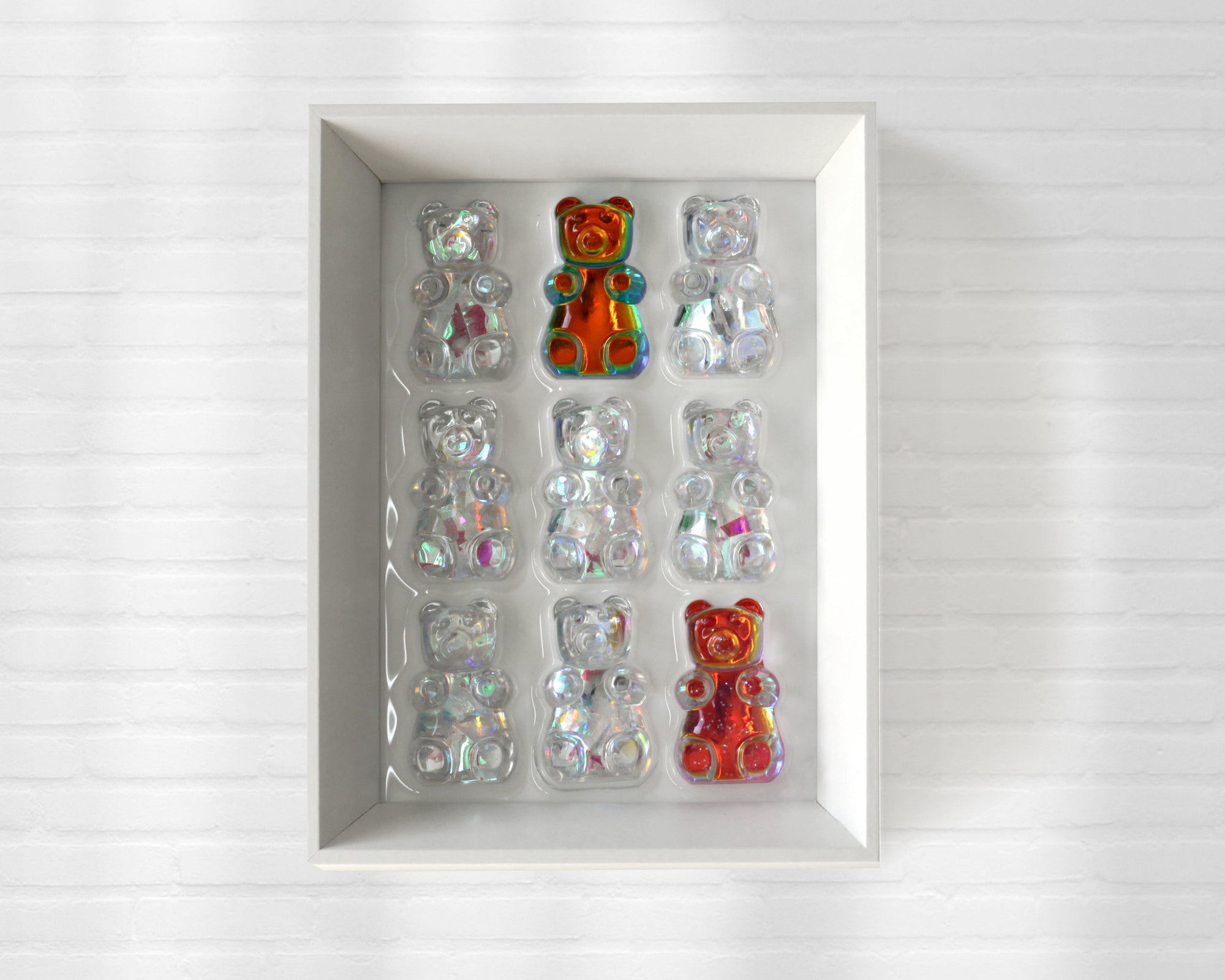 Wall Decor of Diamond-like Effect Gummy Bears - Talush Art