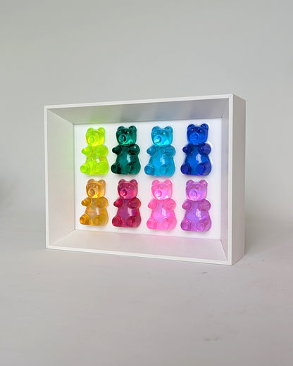 8 Colorful Gummy Bears Wall Decor