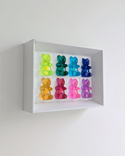 8 Colorful Gummy Bears Wall Decor