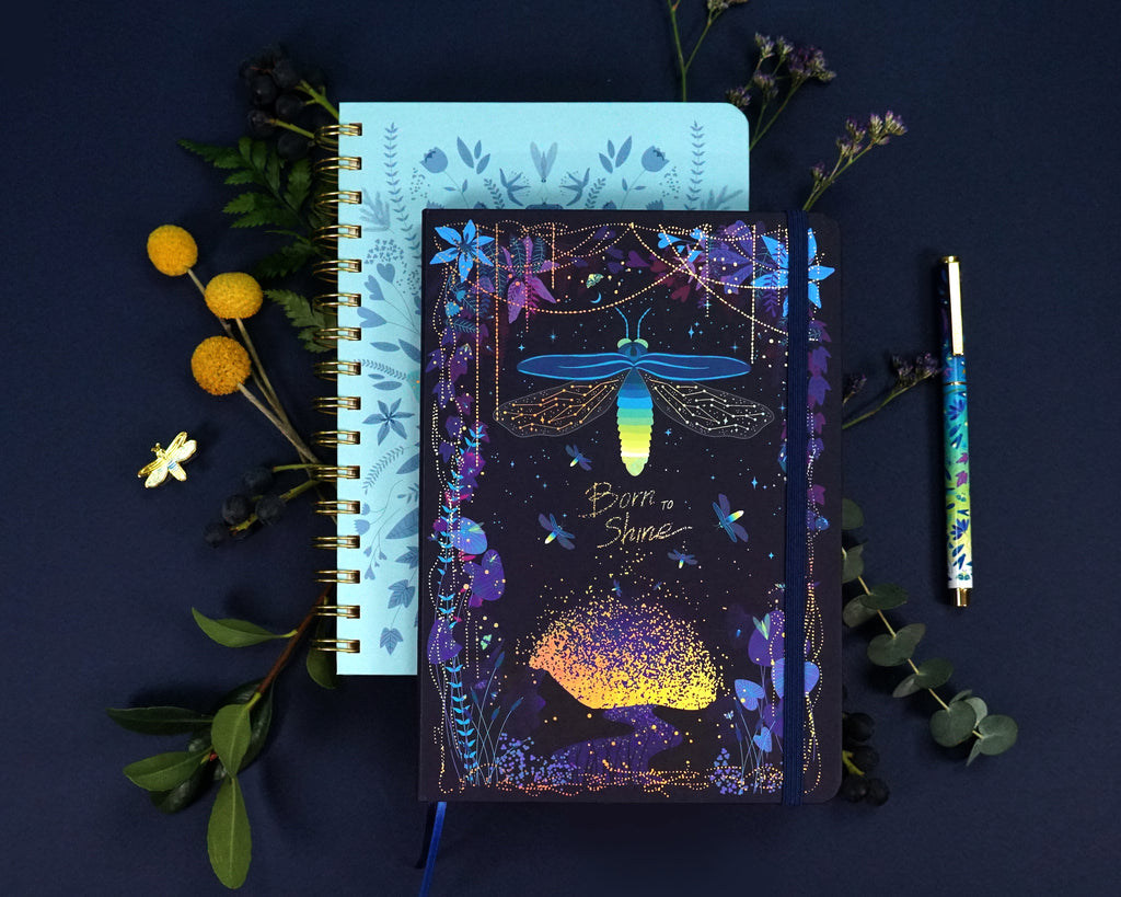Spiral notebook - Fireflies