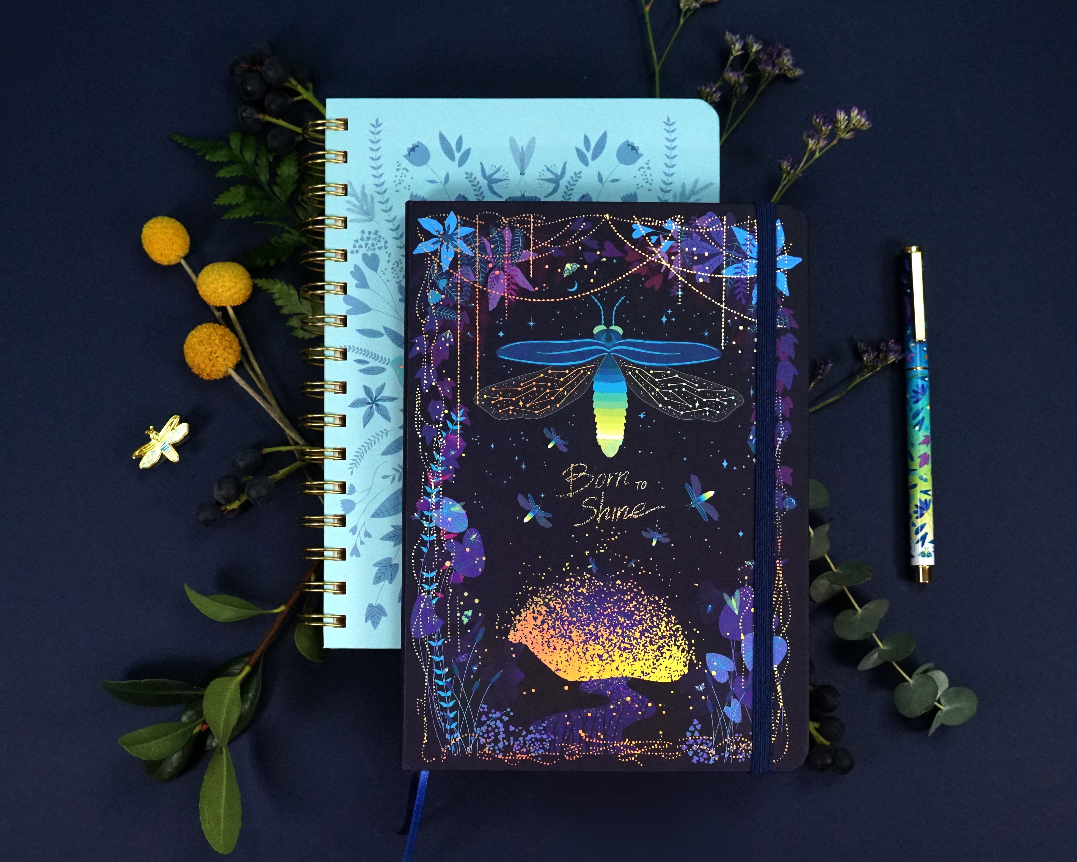 Spiral notebook - Fireflies