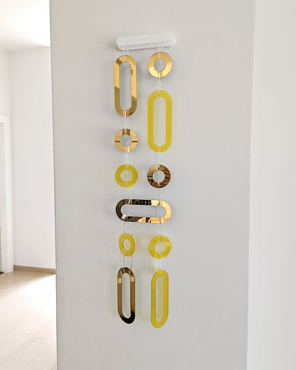 שרשרת מודולרית מוזהבת צרה