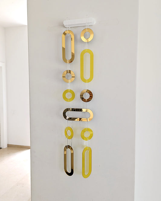 שרשרת מודולרית מוזהבת צרה