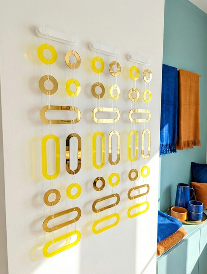 שרשרת מודולרית מוזהבת צרה