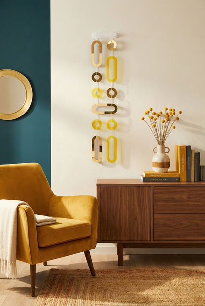 שרשרת מודולרית מוזהבת צרה