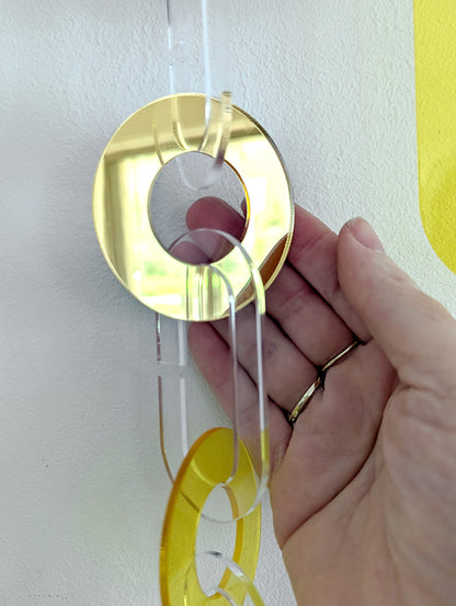 שרשרת מודולרית מוזהבת צרה