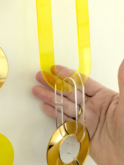 שרשרת מודולרית מוזהבת צרה