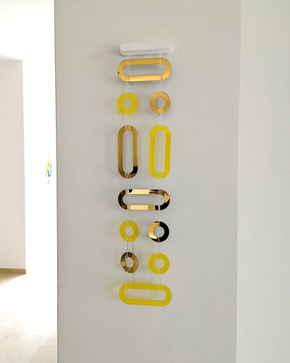 שרשרת מודולרית מוזהבת צרה