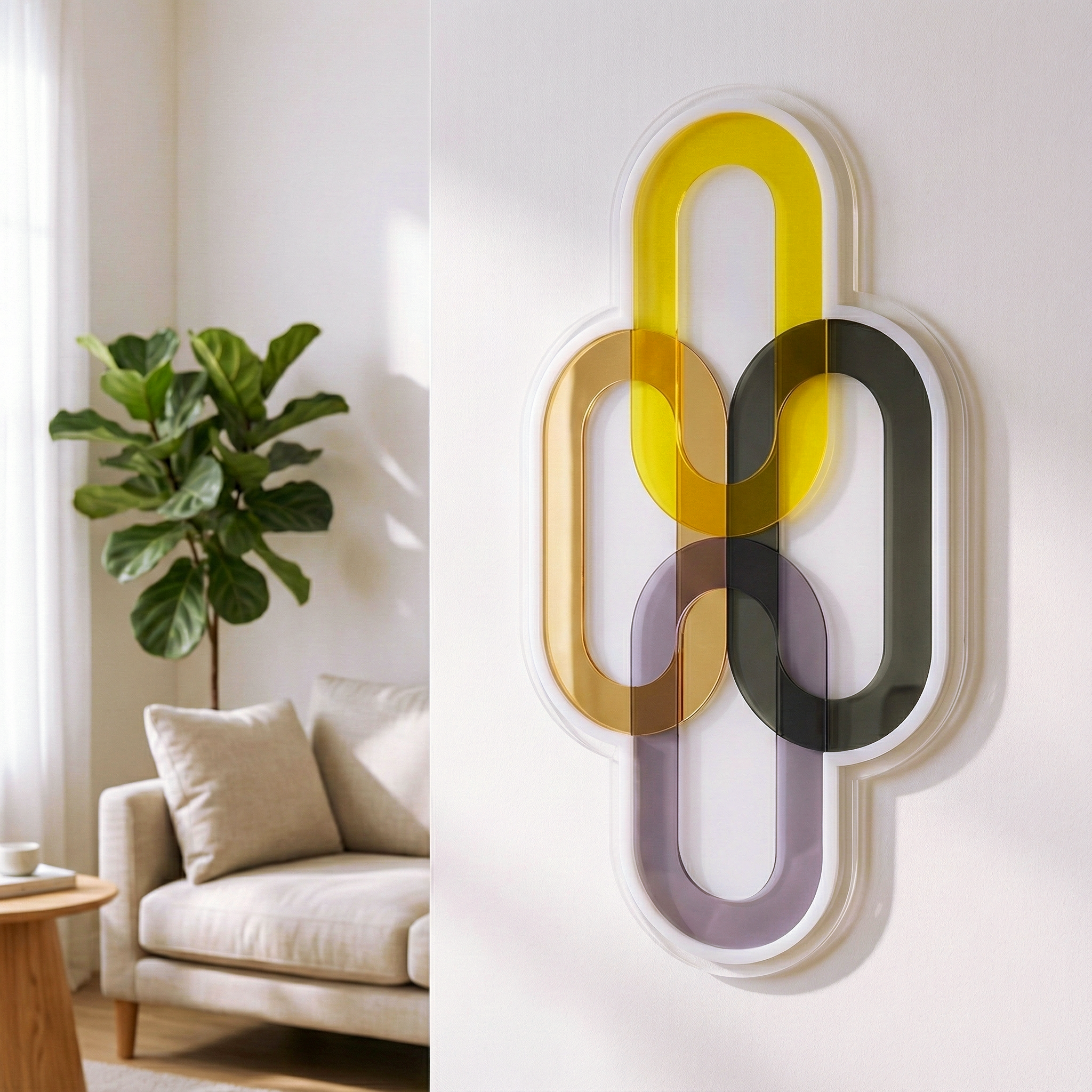 Gold Mirrored Wall Jewel