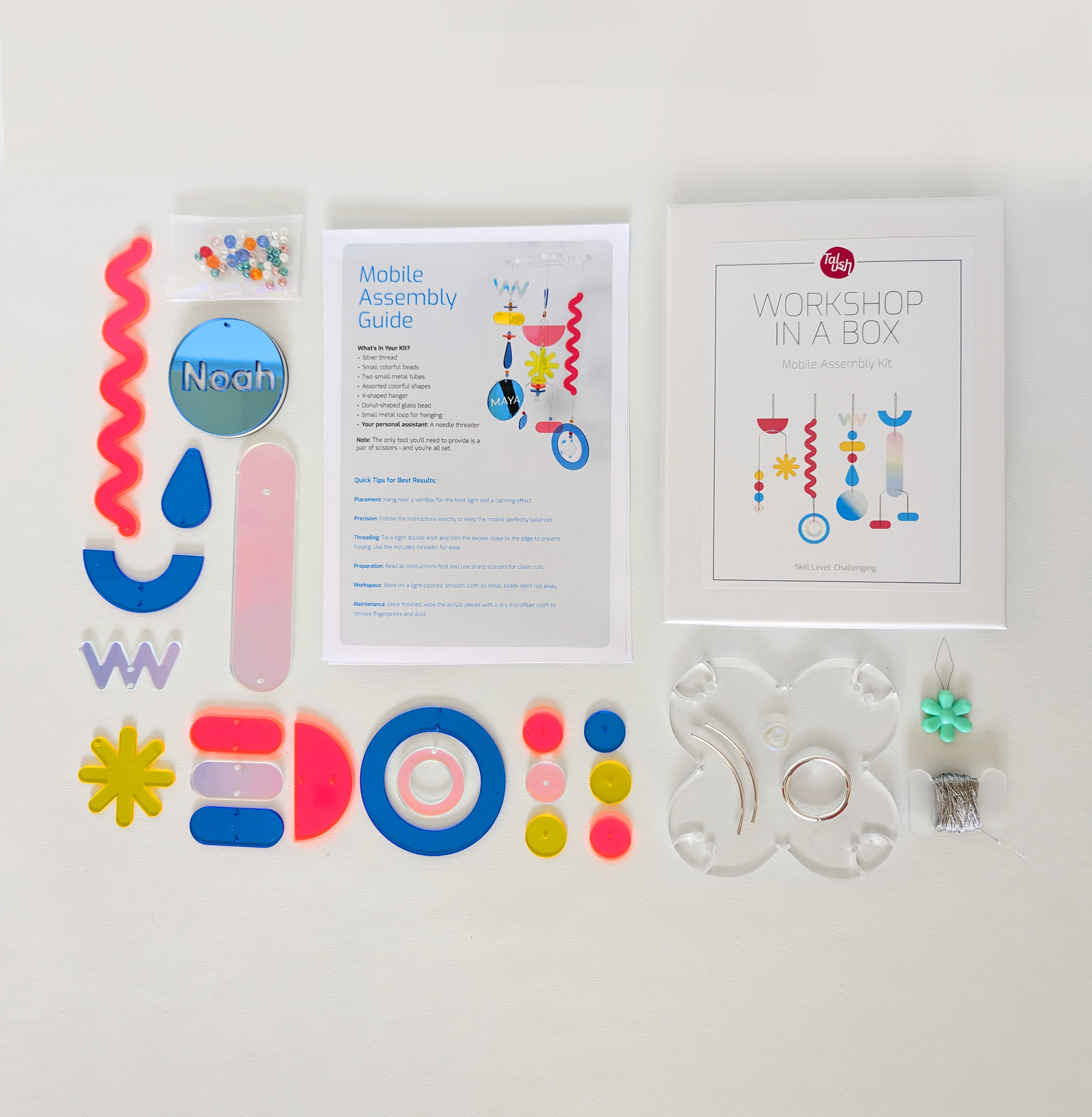 Personalized Hanging Mobile Kit for Home Decor – Colorful