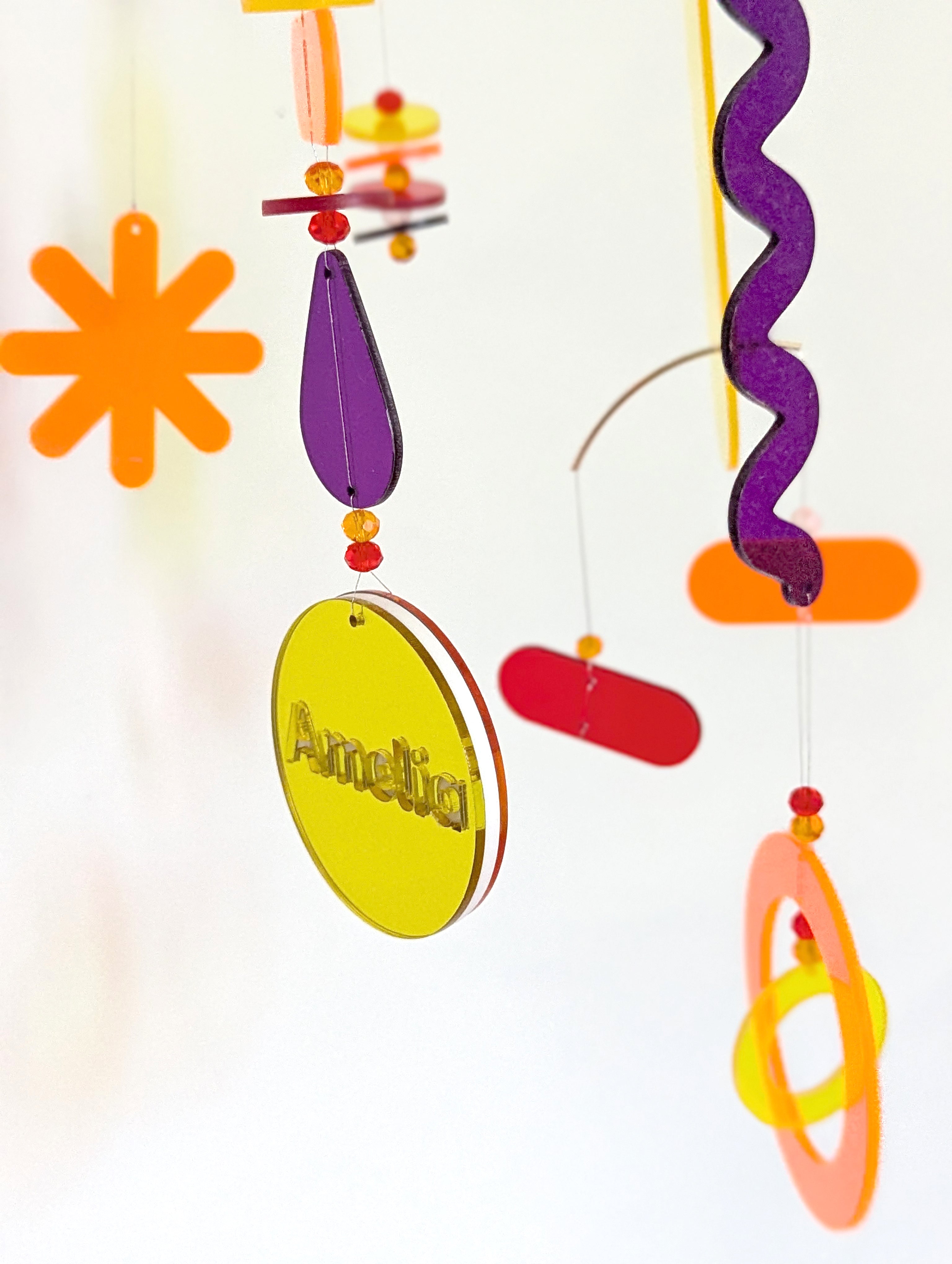 Personalized Hanging Mobile Kit for Home Decor – Sunset