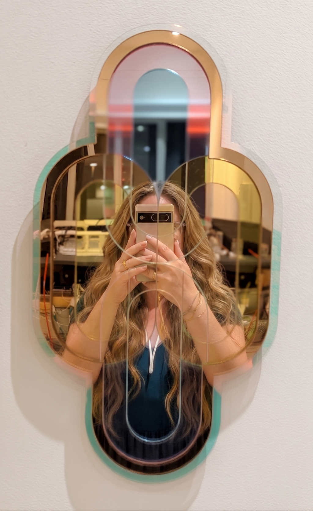 Retro Modern Layered Acrylic Mirror