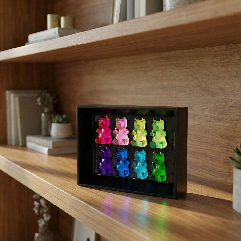 Rainbow Gummy Bears - black