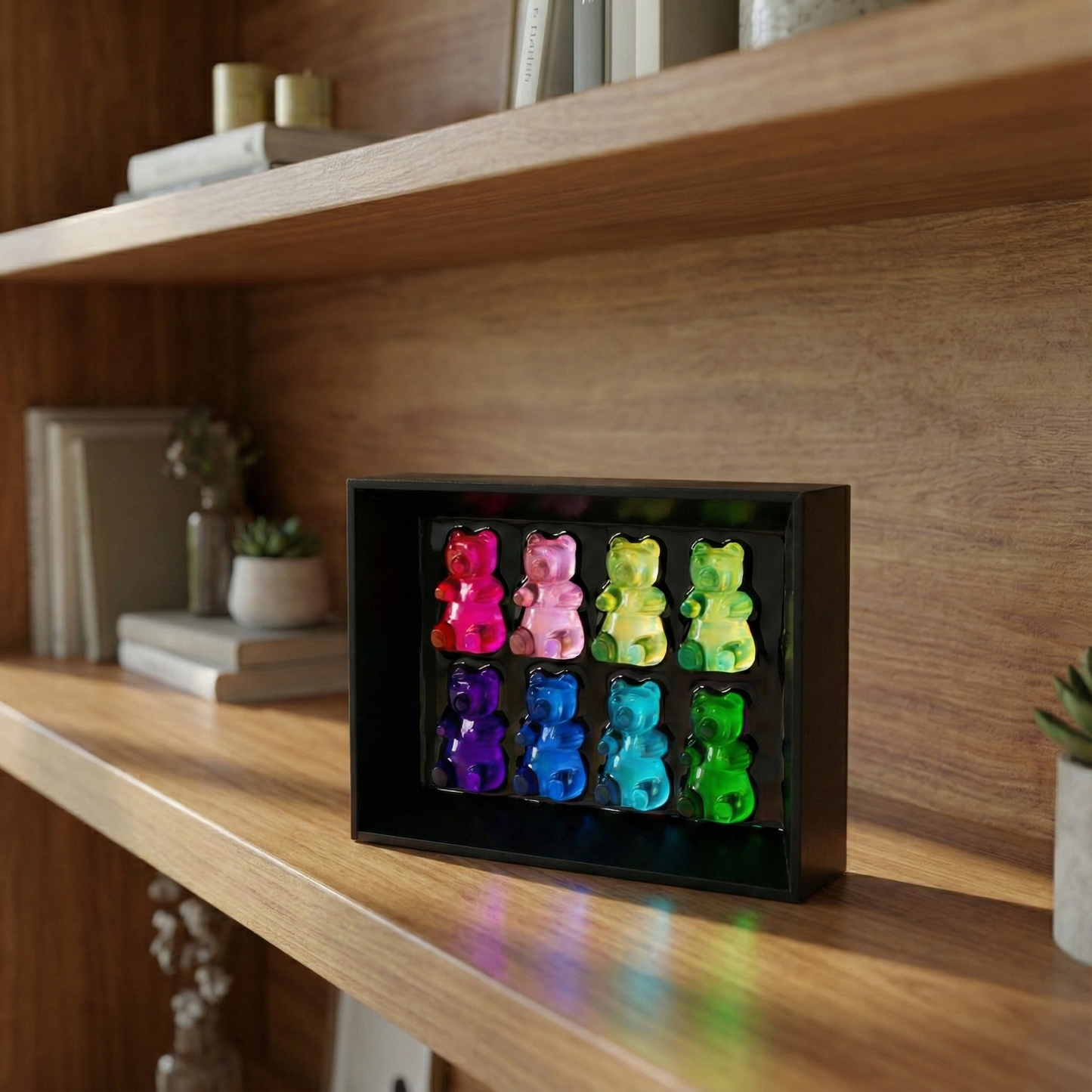 שמיניית דובונים על רקע שחור