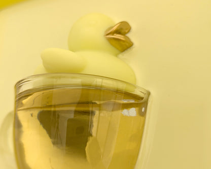 Duck in a Cup - yellow & gold cup