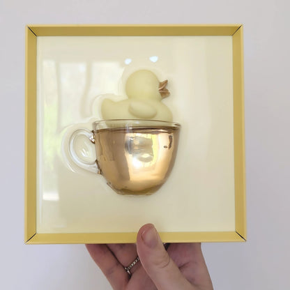 Duck in a Cup - yellow & gold cup