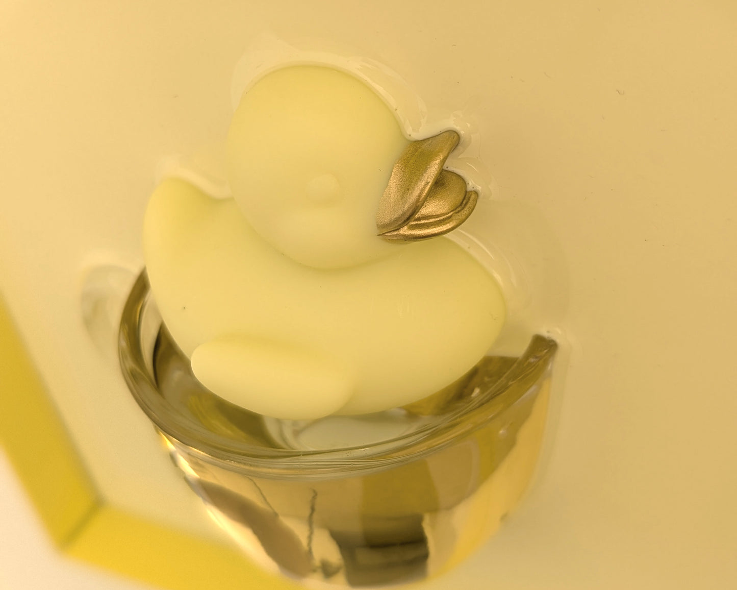 Duck in a Cup - yellow & gold cup