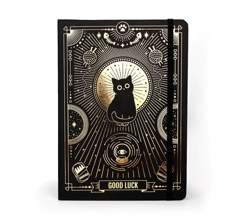 Hard cover Journal - Good luck cat
