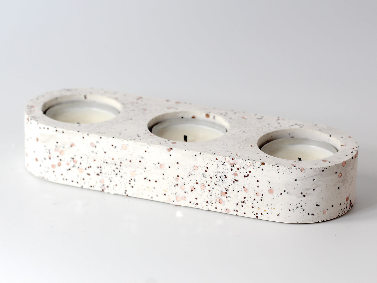 Sparkly triple tealight candle holder