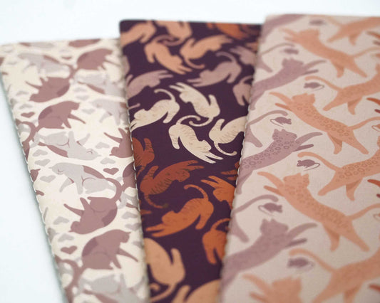 סט 3 מחברות רכות - חתולים