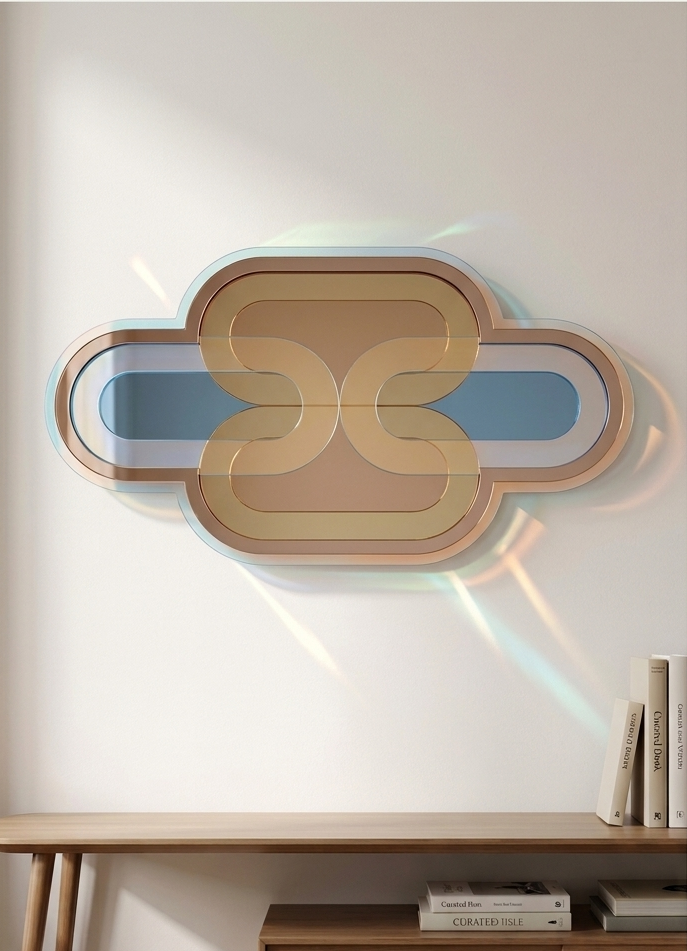 Retro Modern Layered Acrylic Mirror