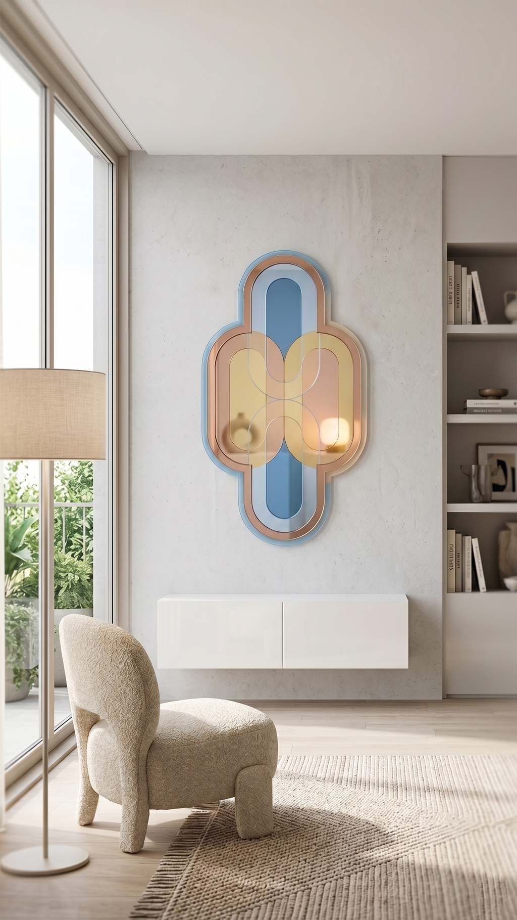 Retro Modern Layered Acrylic Mirror