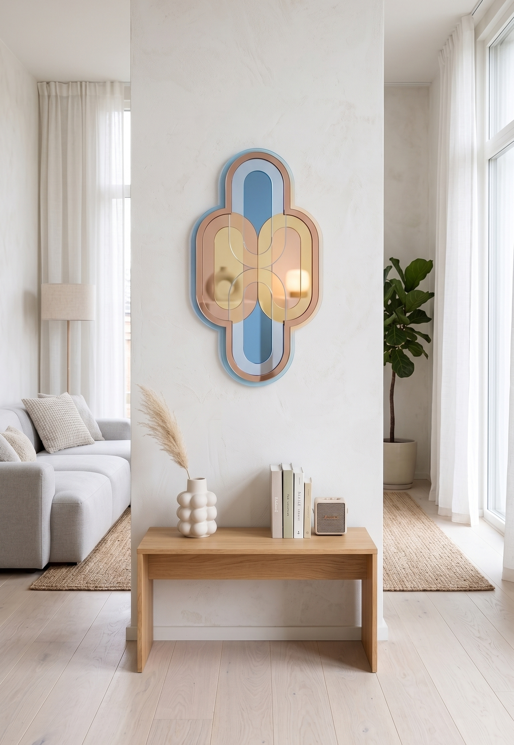 Retro Modern Layered Acrylic Mirror
