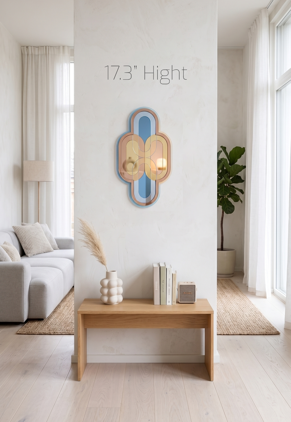 Retro Modern Layered Acrylic Mirror