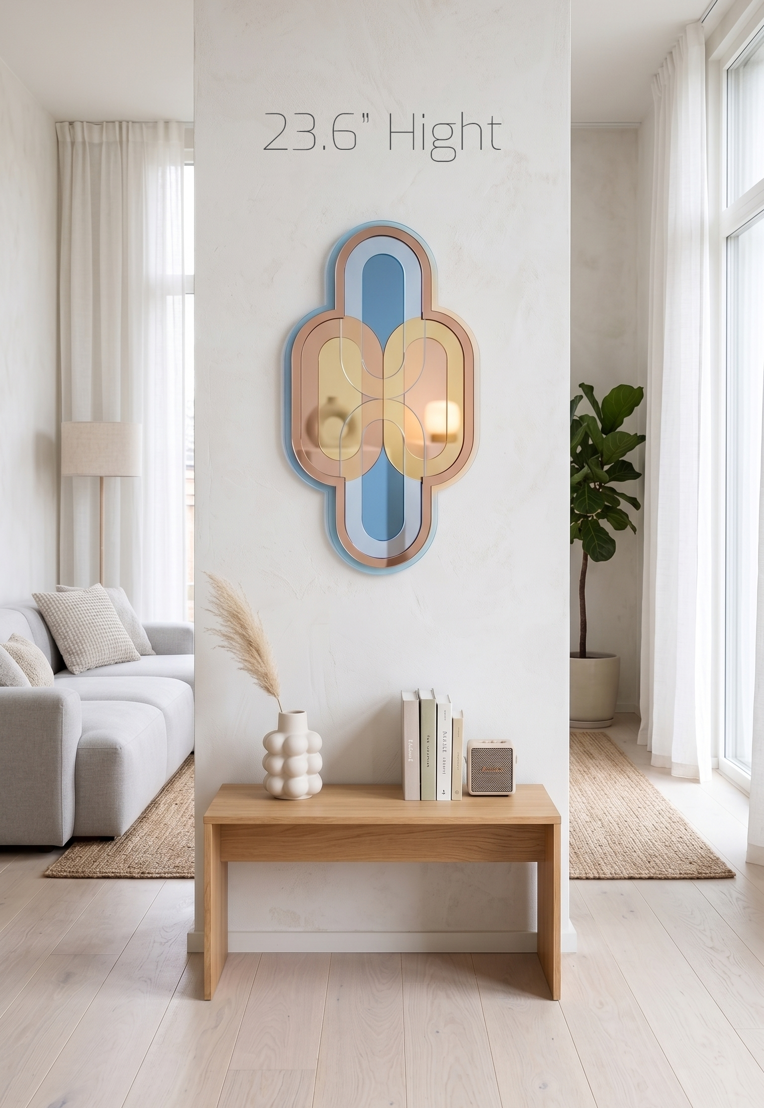 Retro Modern Layered Acrylic Mirror
