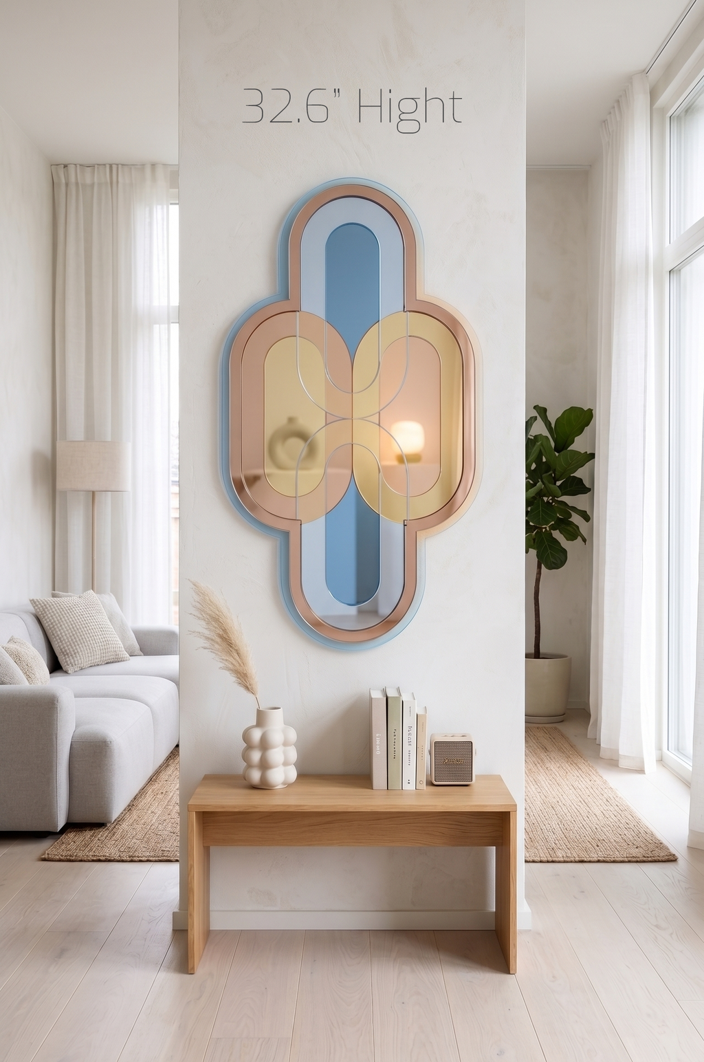 Retro Modern Layered Acrylic Mirror