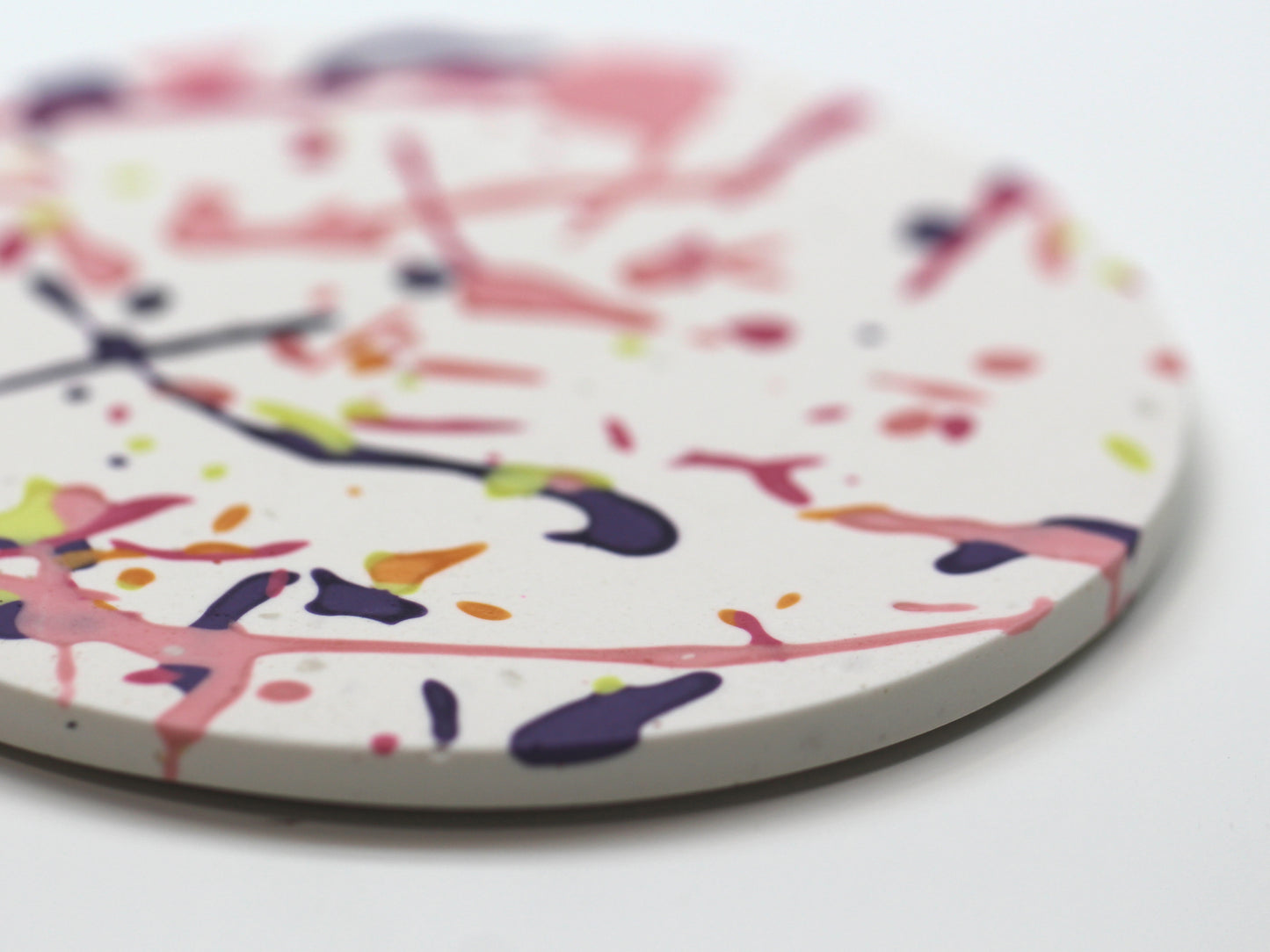 Set of 4 coasters with funky splashes