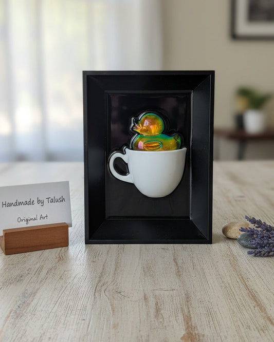 ברווז בכוס - שחור לבן הולוגרפי