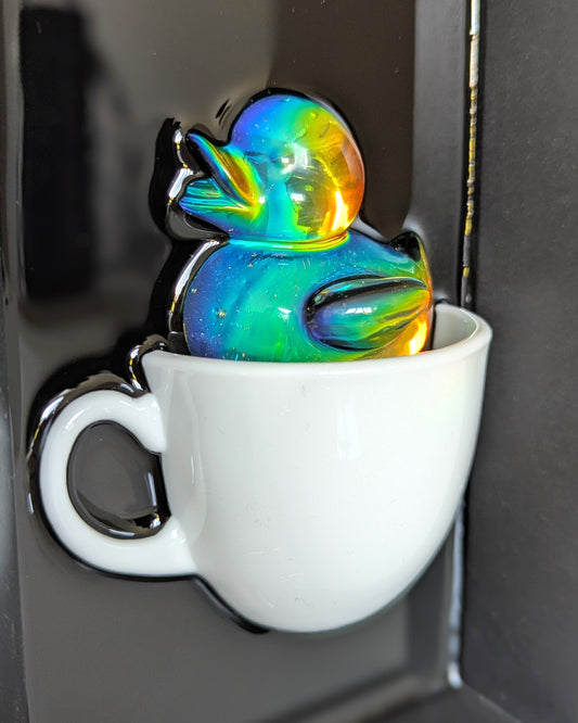 ברווז בכוס - שחור לבן הולוגרפי