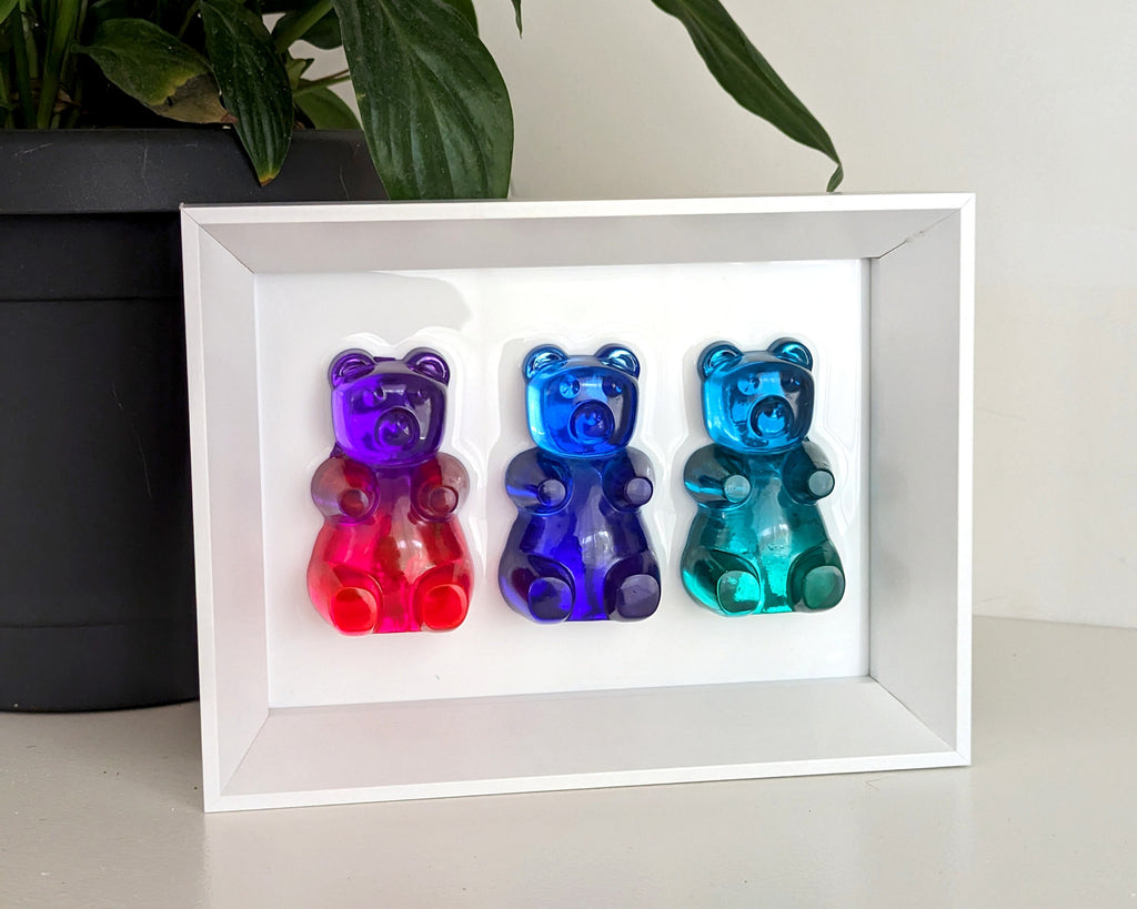 Gummy Bears Resin Art: 3D Pop Art Wall Decor
