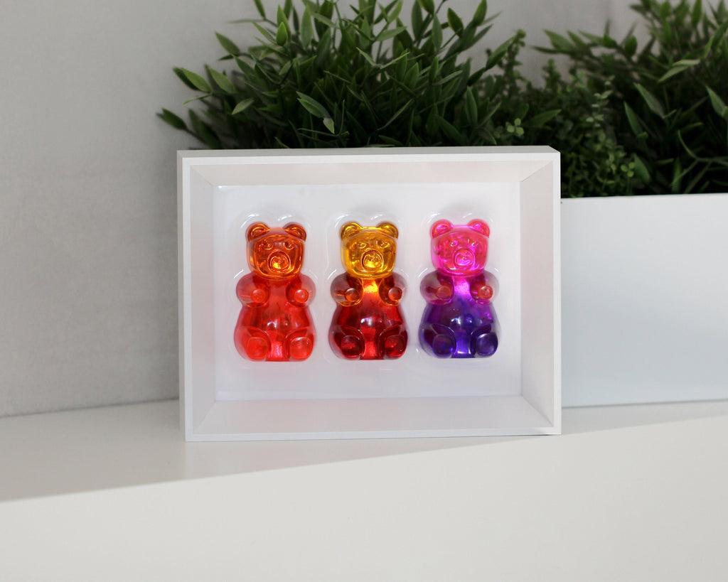 Gummy Bears Resin Wall Art: 3D Pop Art Decor